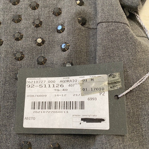 SportMax Dark Grey A-Line Dress - Picture 6 of 14